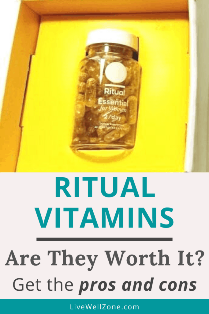 ritual vitamin review pin showing capsules