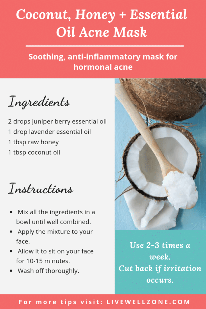 coconut oil and honey facial mask recipe for hormonal acne