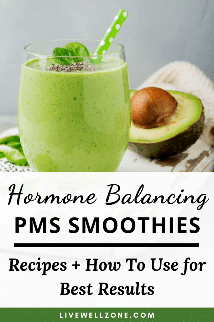 avocado smoothie in smoothies for pms