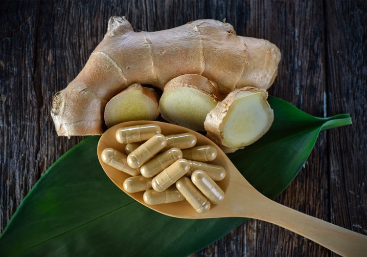 ginger root for heavy periods capsules and fresh root