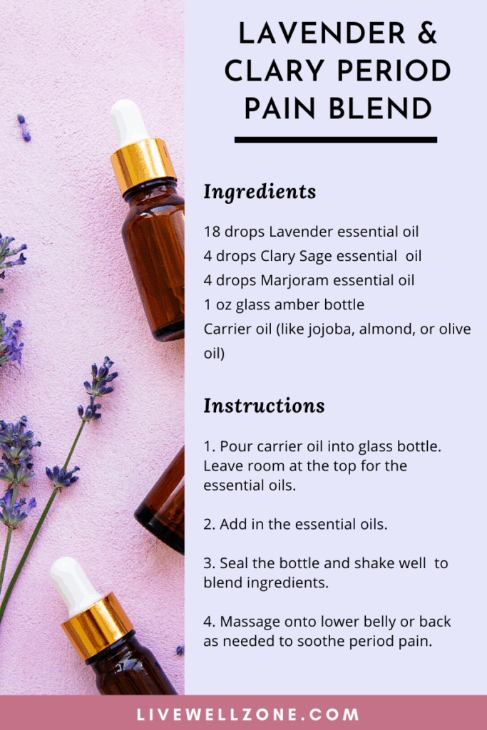 home remedies for menstrual cramps relief lavender clary sage