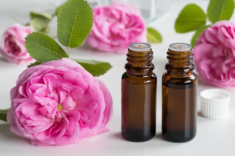 rose oil for hot flashes