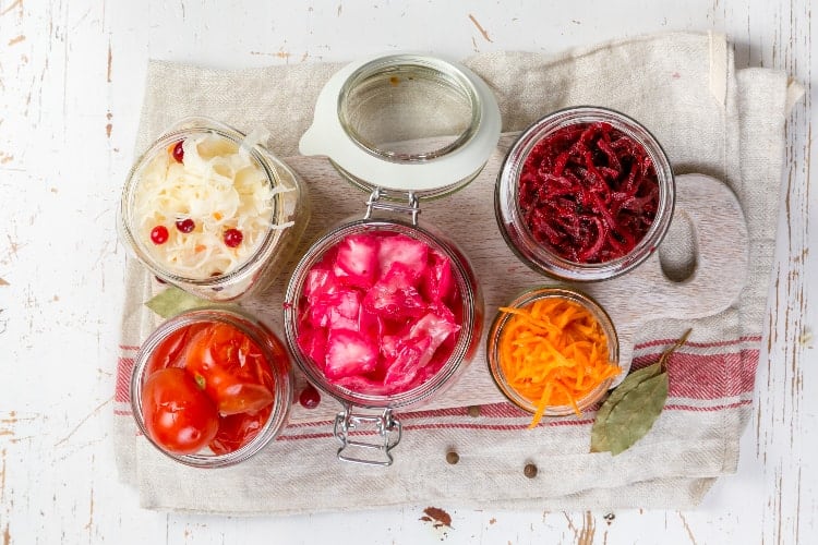 fermented foods in jars