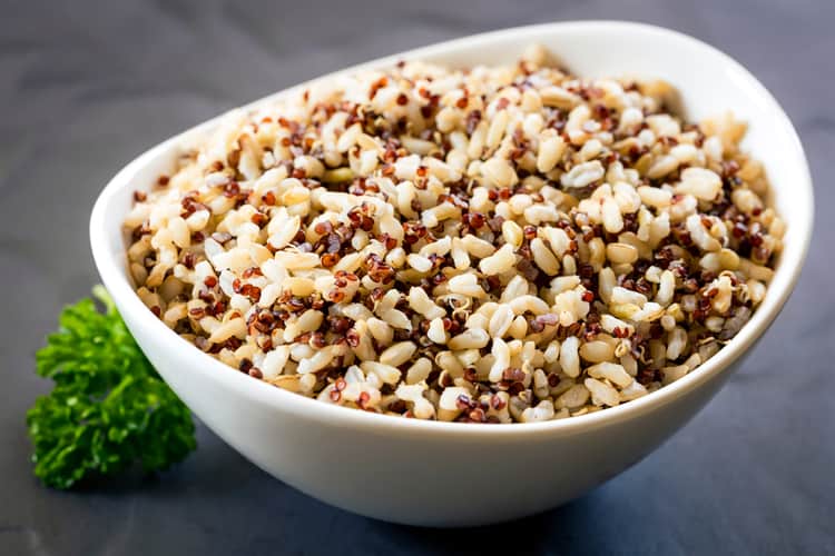 quinoa and brown rice