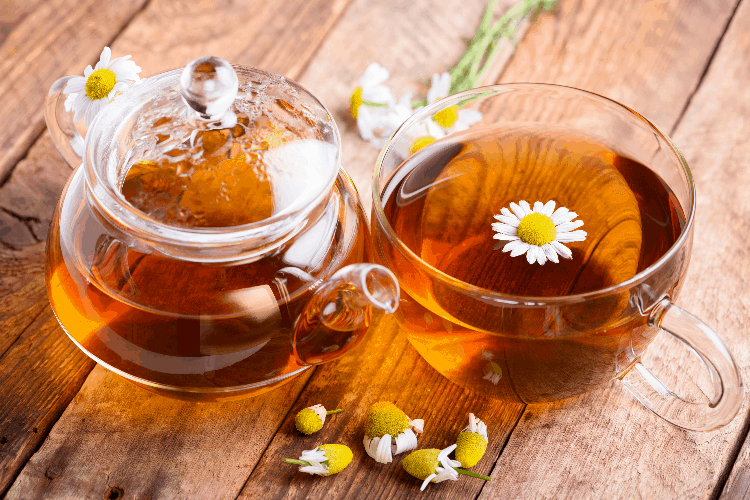 chamomile tea in cup