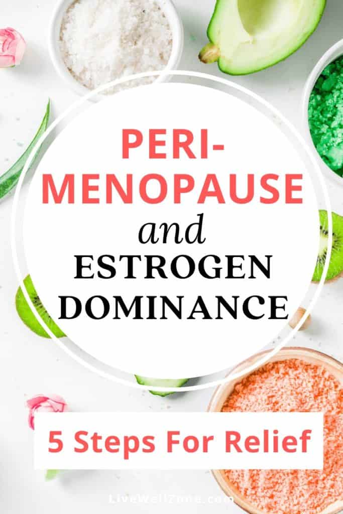 estrogen dominance during perimenopause circle peach