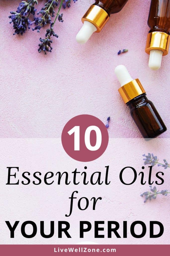 essential oils for your period with lavender flowers