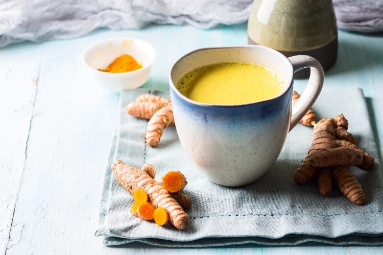 easy turmeric milk or golden milk recipe for hormone balance