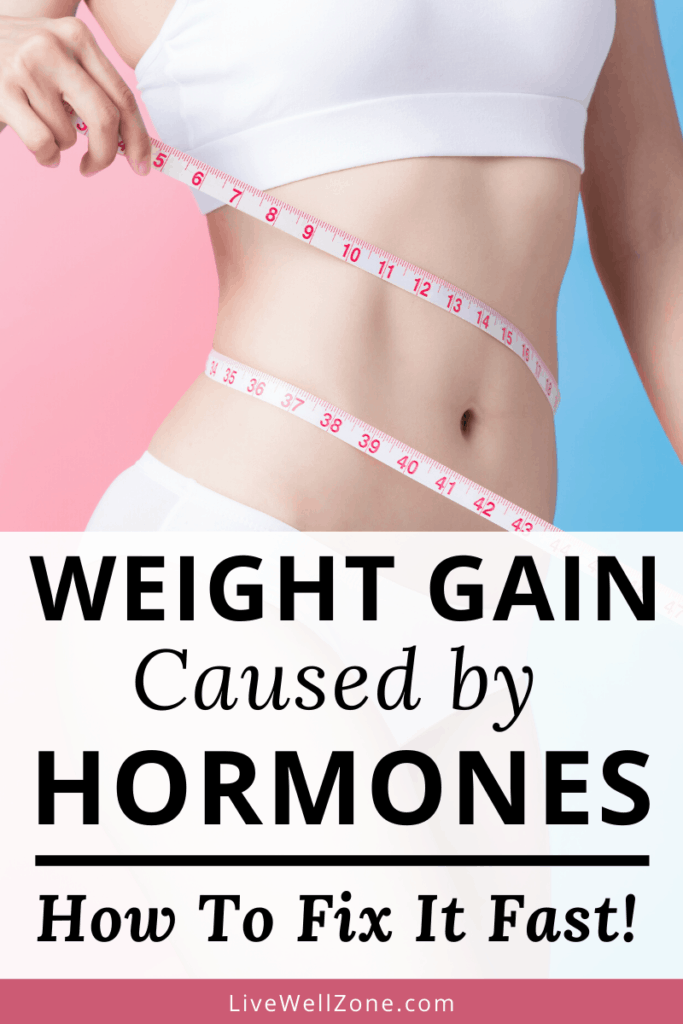 weight gain caused by hormones tape measure