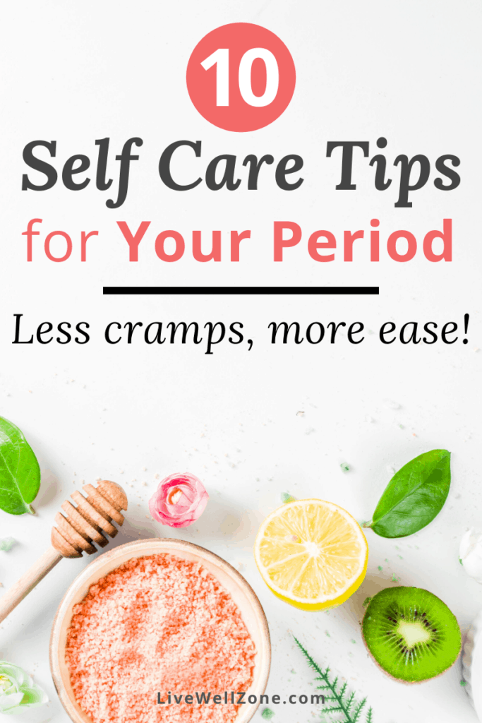 self care during your period with fruit and honey