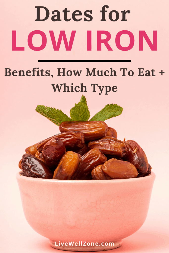 eating dates for iron deficiency - bowl with dried fruit