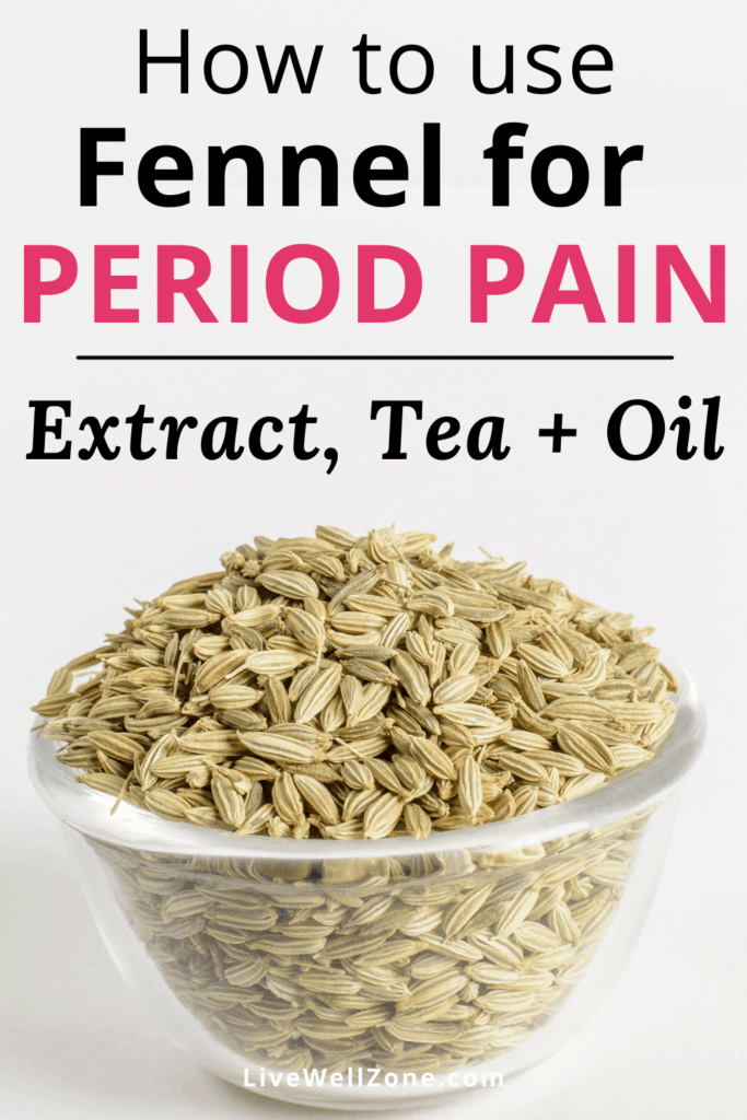 how to use fennel for menstrual cramps - image showing seeds in a bowl