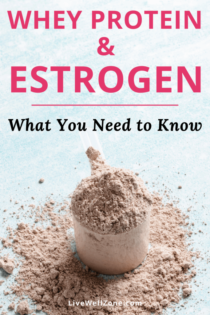 pin image for whey protein powder and estrogen dominance