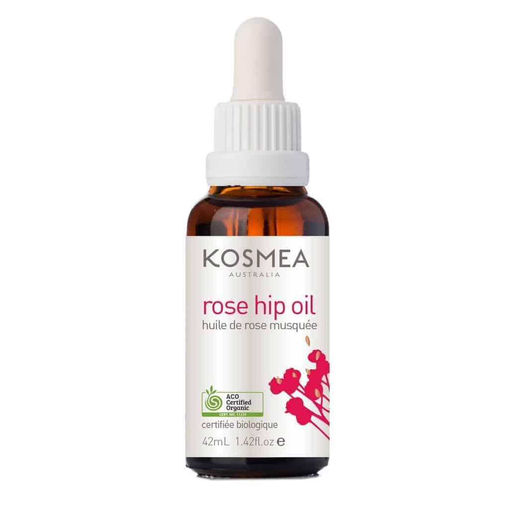 bottle of rosehip oil