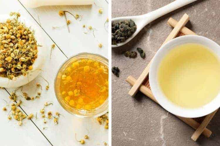 chamomile tea vs green tea for acne