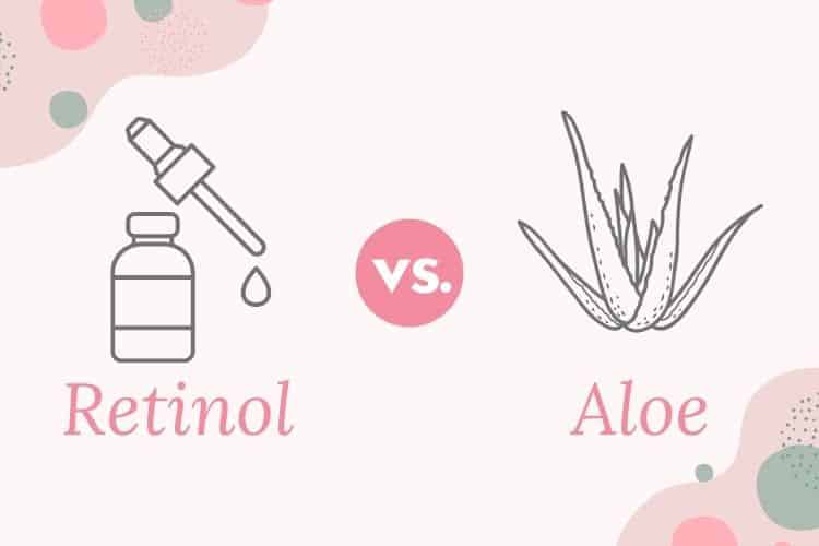 illustration showing retinol vs aloe vera