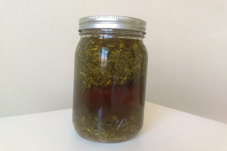 jar of hormone balancing tea