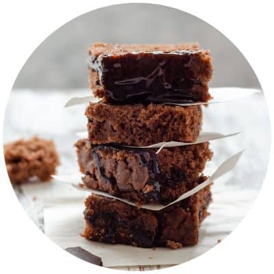 brownie slices