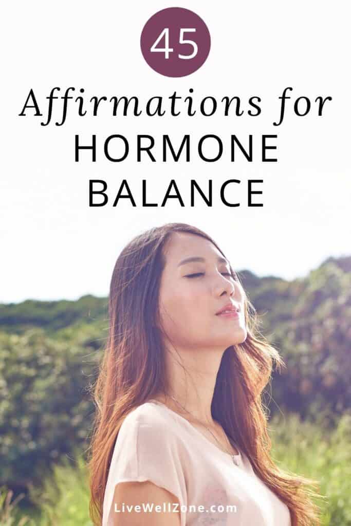 pin image - 45 affirmations for hormone balance