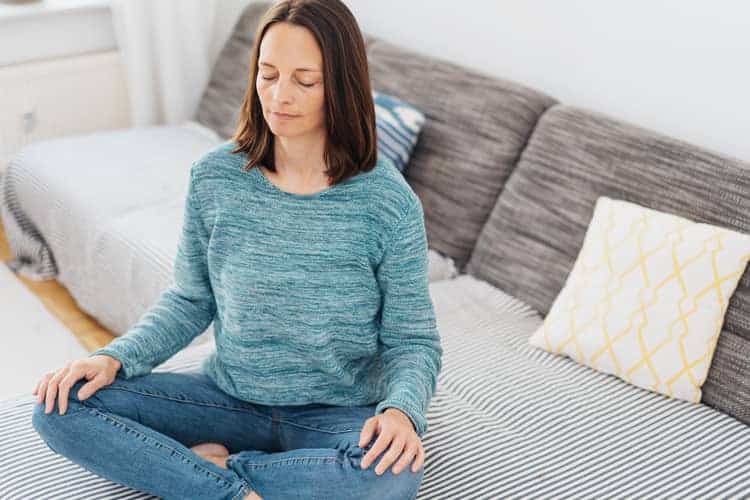 woman meditating