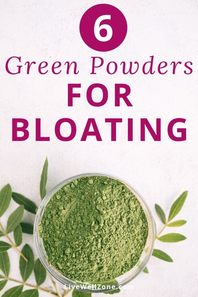 pin about best green powders for bloating