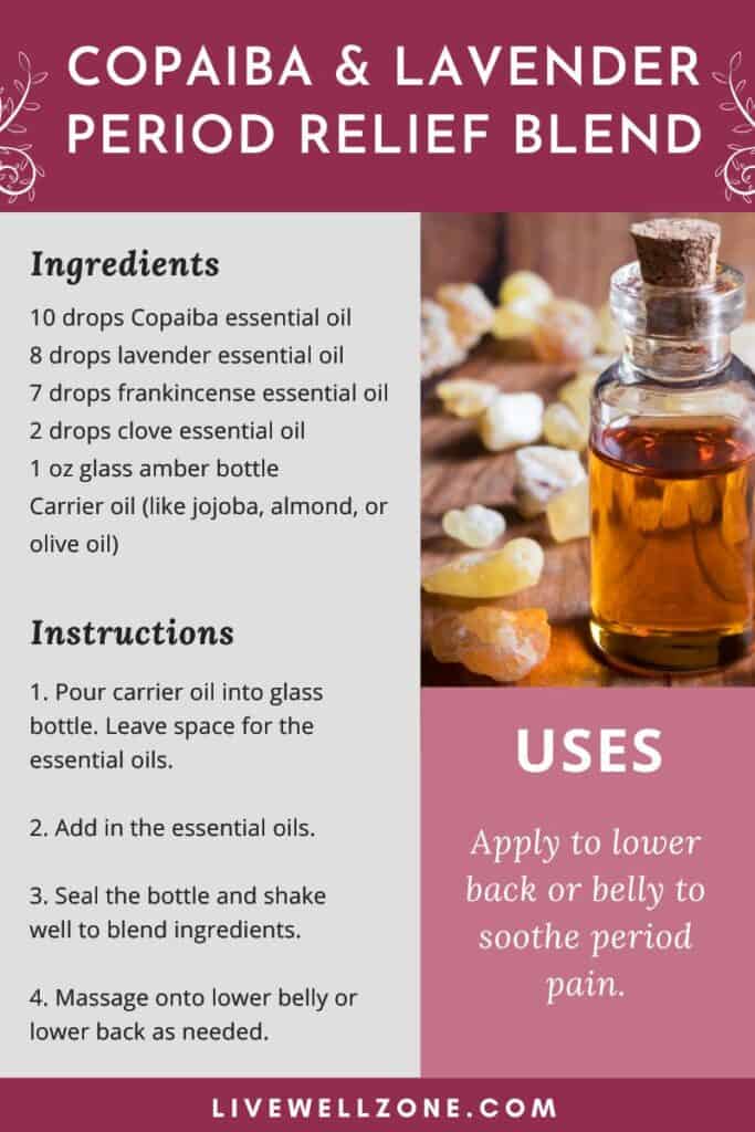 essential oil recipe for menstrual cramps