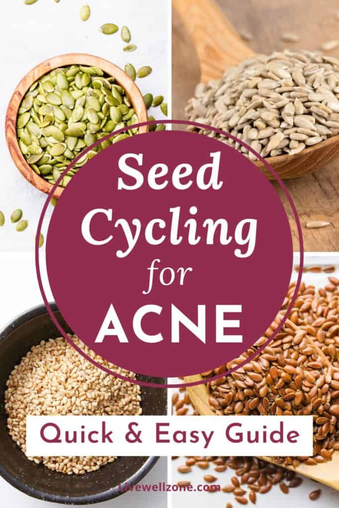 infographic for seeds cycling for acne