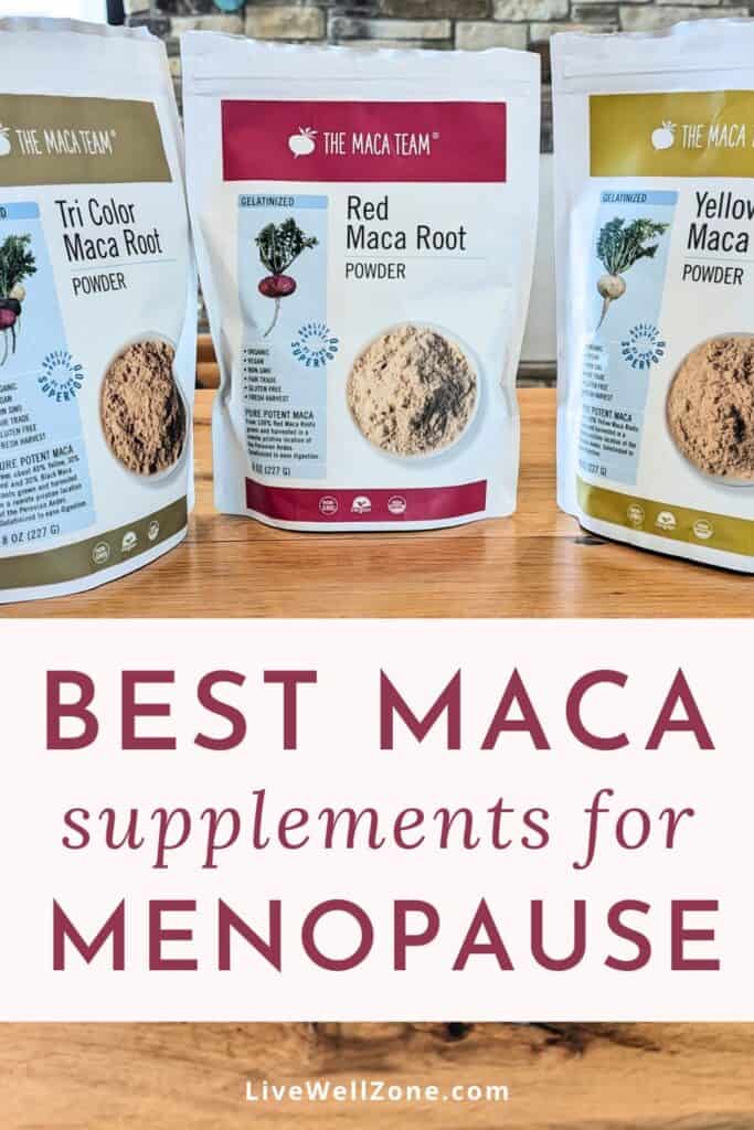 a selection of the best maca supplements for menopause