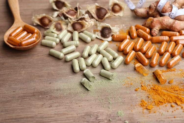 closeup of supplements