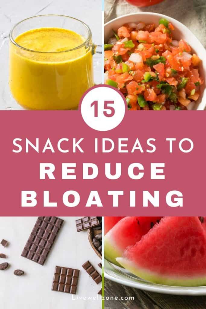 infographic 15 reading snack ideas to reduce bloating