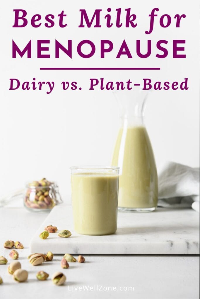 graphic showing best milk for menopause