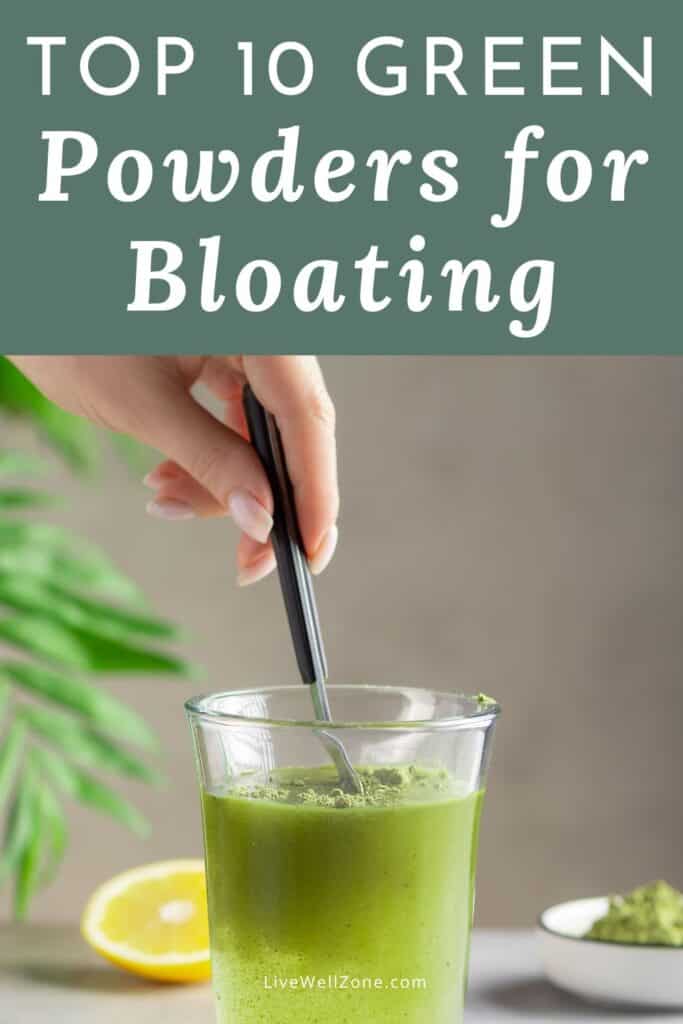 graphic for top 10 green powders for bloating