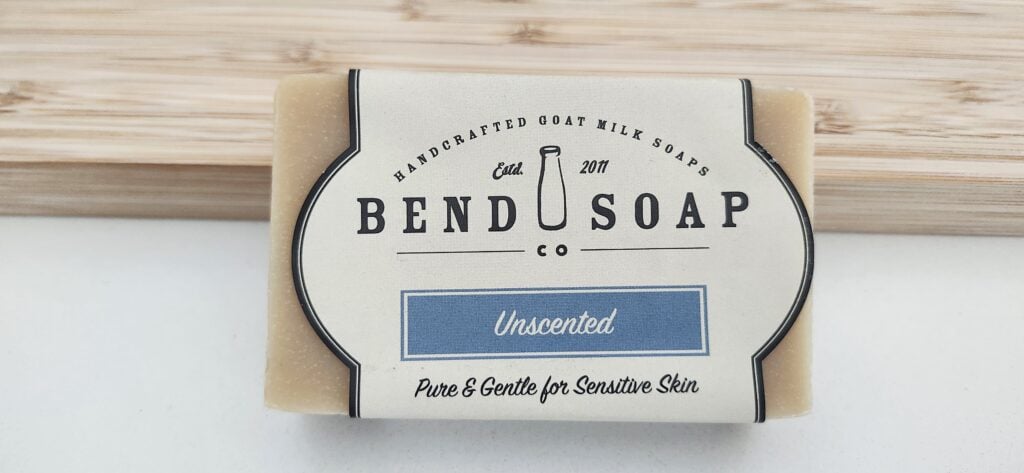 closeup of unscented soap